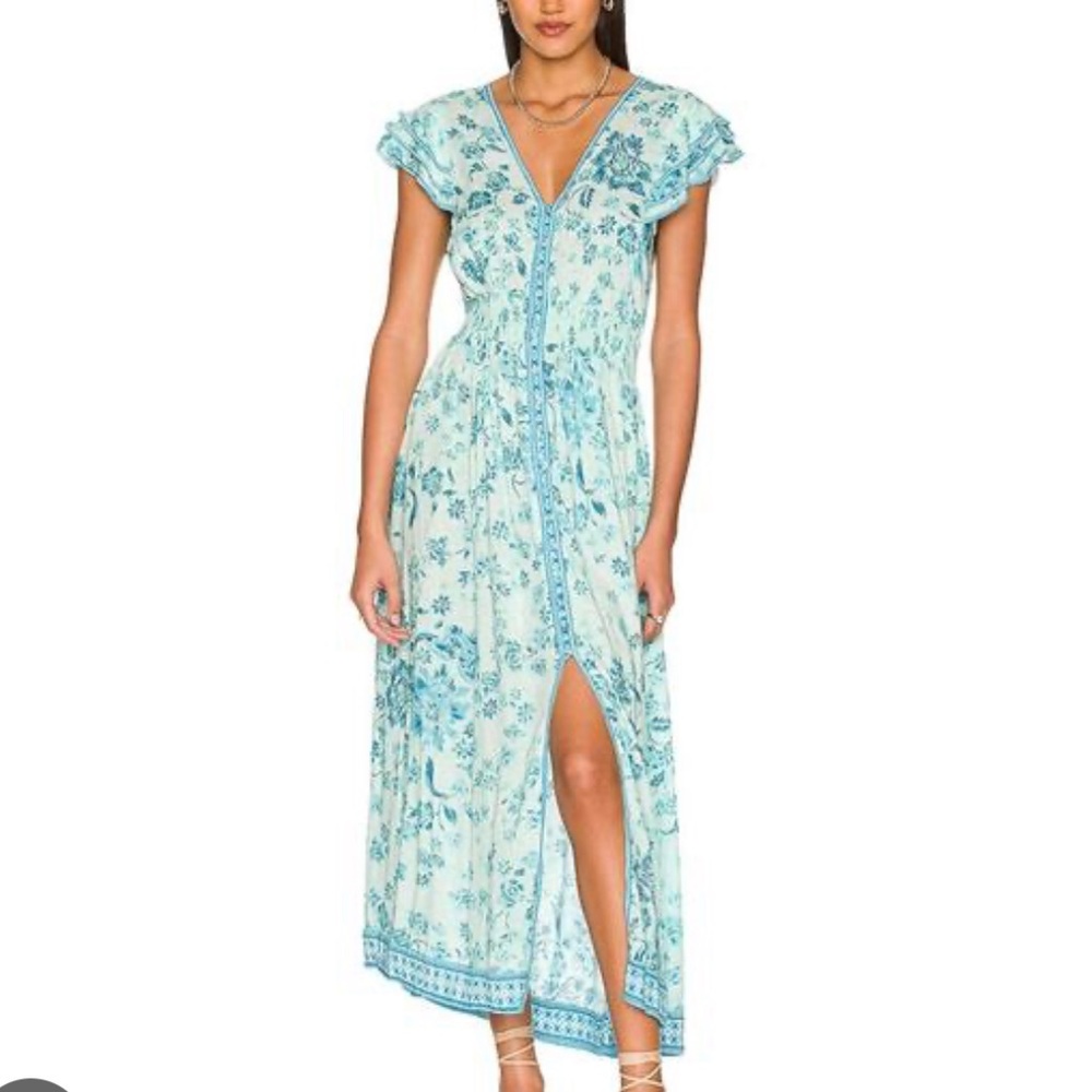 Poupette St. Barth Della dress in green and blue
